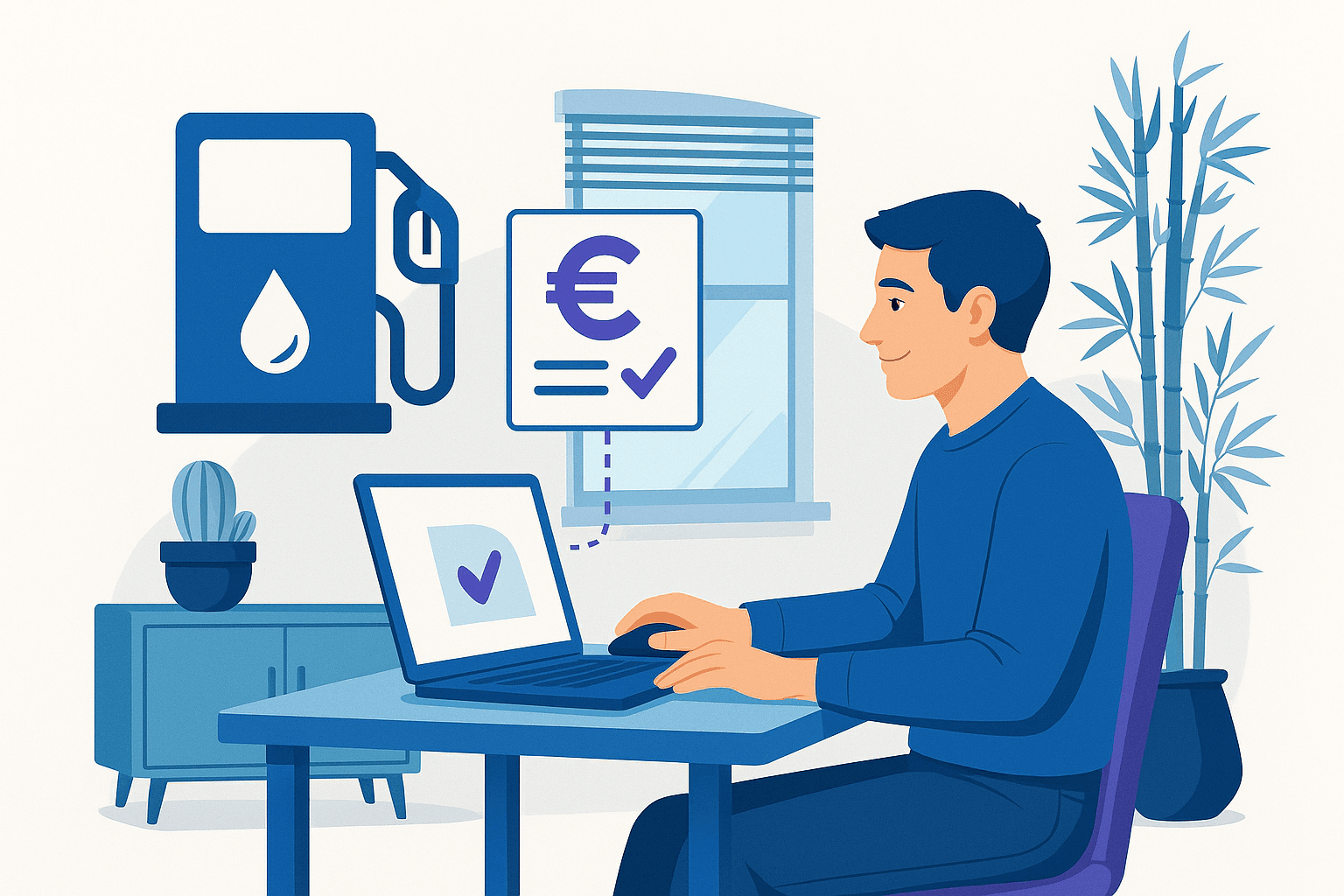 Visuele weergave van automatische dieselaccijns terugvordering in België met Claimstream